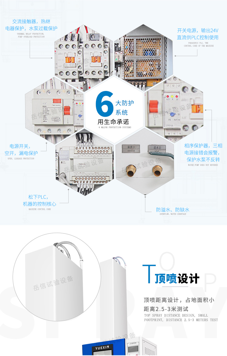 持續性沖淋試驗8小時